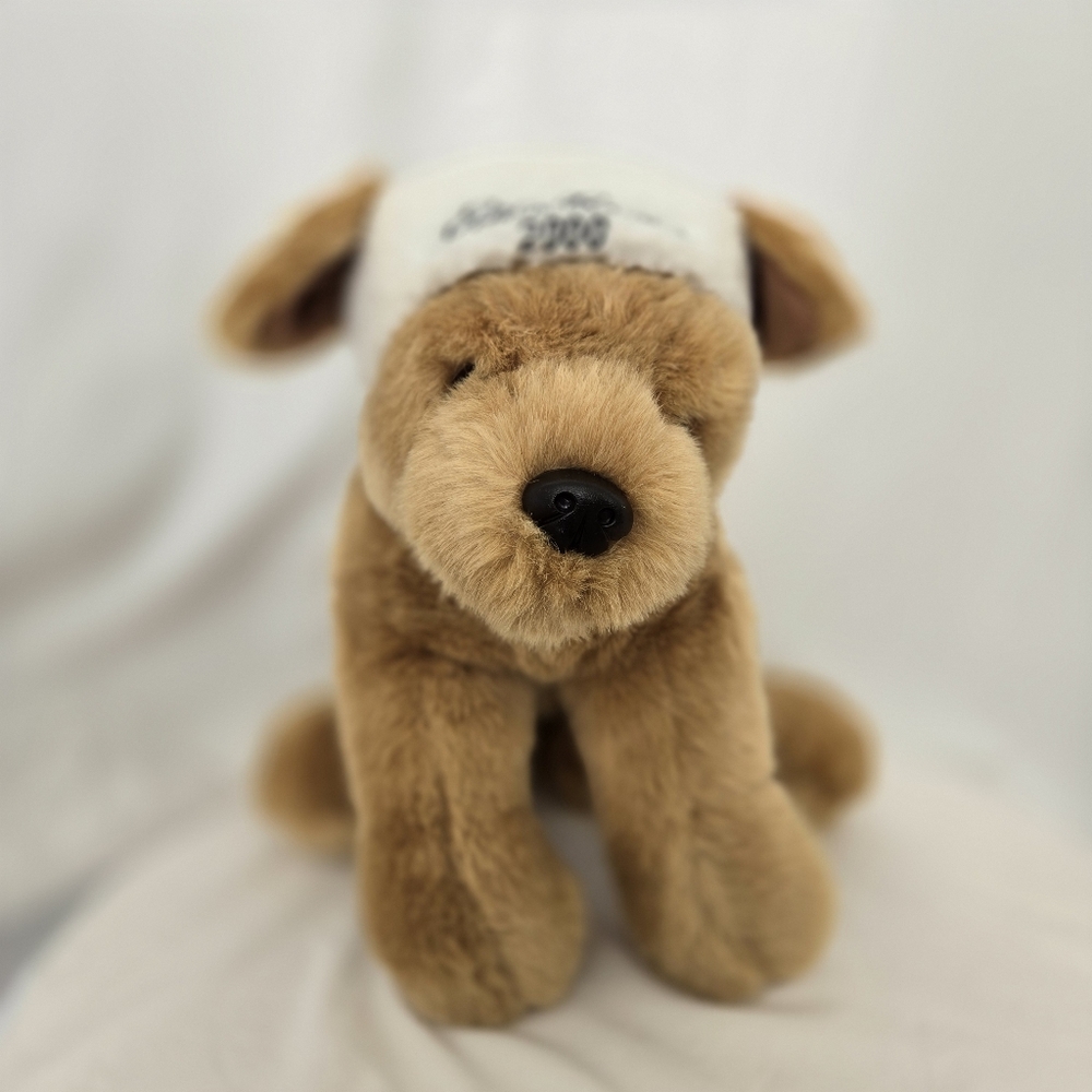 ( Eddie Bauer Home ) GUND Commemorative Golden Lab Puppy With 2000 Holiday Hat - Picture 12 of 12